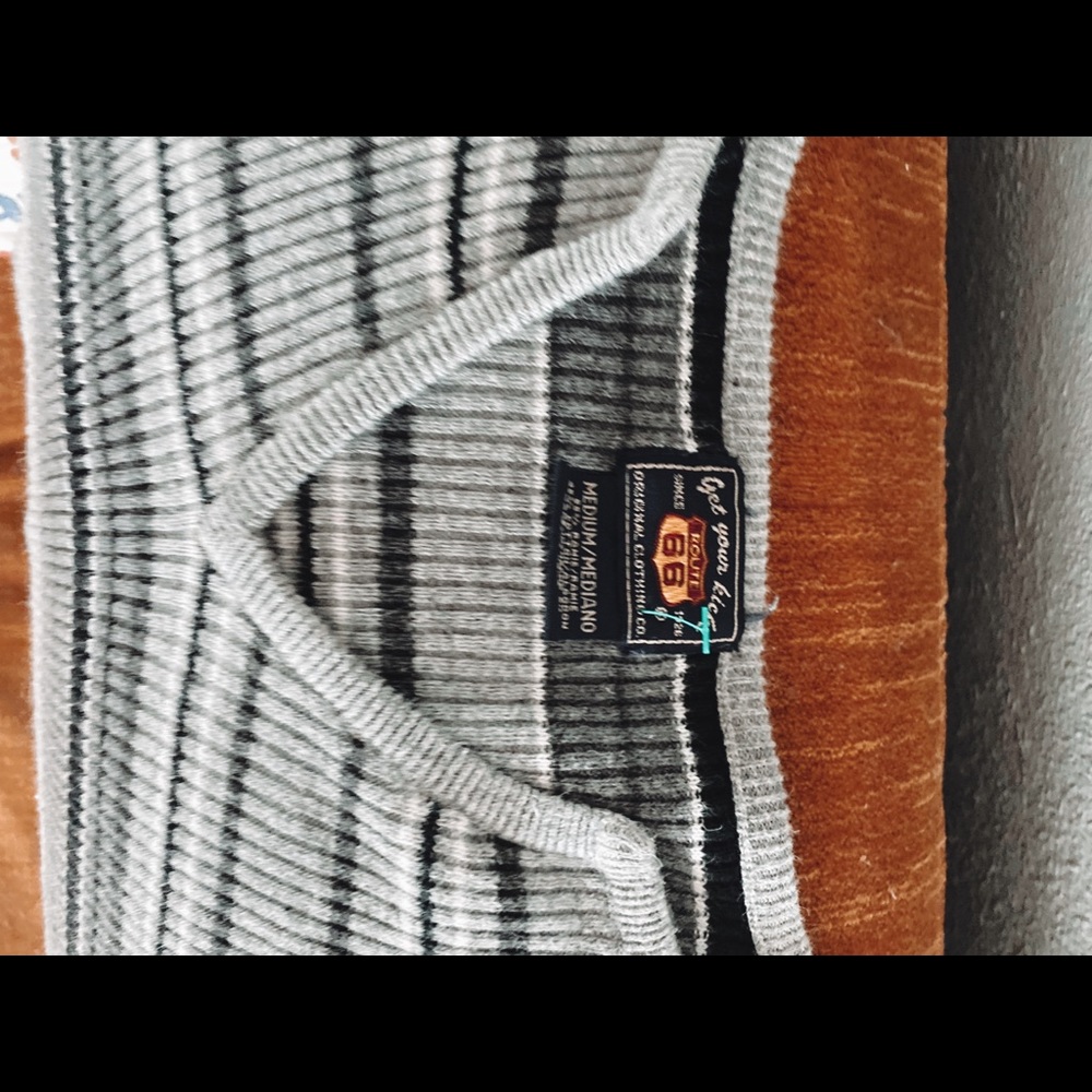 VINTAGE Route 66 quarter sleeve thick shirt